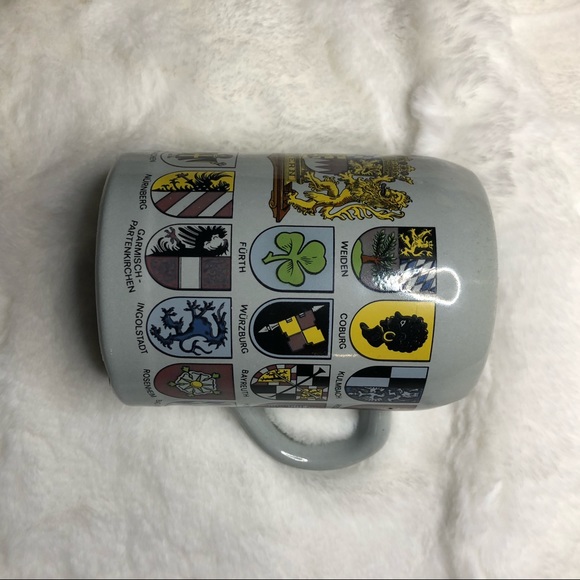 Vintage German family crest mug large heavy - Picture 3 of 7